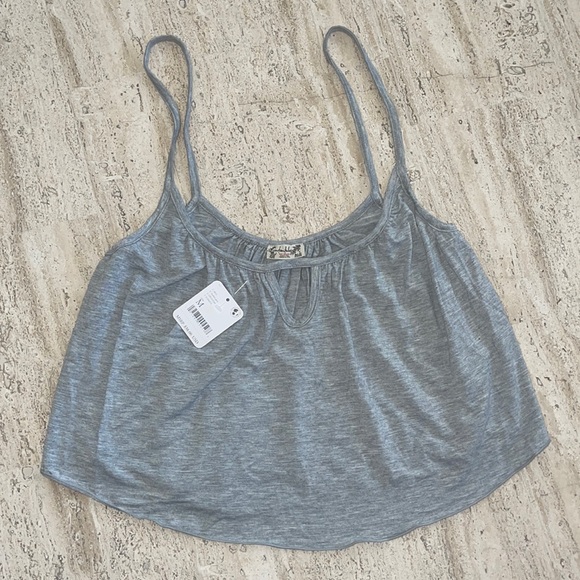FREE PEOPLE Free to Be Heather Grey Cami Tank Size Medium. New with tags. - Picture 3 of 8